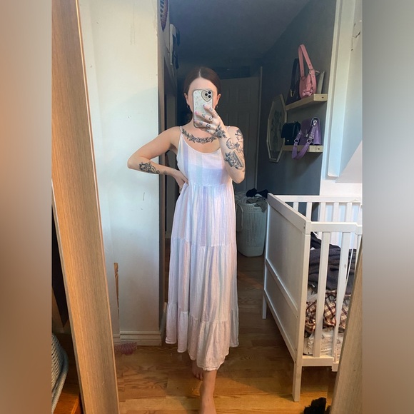 Pastel Linen flowy Summer Dress - Picture 1 of 7